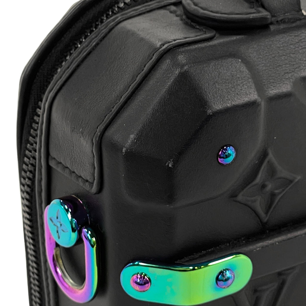 ルイ・ヴィトン フューチャー トランク 2WAY モノグラム ショルダーバッグ レザー ブラック M21935 メンズ 【中古】brbag