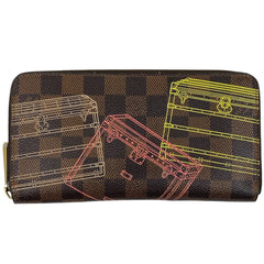 ルイ・ヴィトン ジッピーウォレット トランク ラウンドファスナー 長財布 ダミエ ブラウン N63026 レディース 【中古】brbag