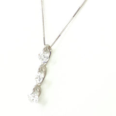 メレダイヤ デザインネックレス プラチナ ペンダント ネックレス Pt900 Pt850 ダイヤモンド レディース 【中古】nbjwl