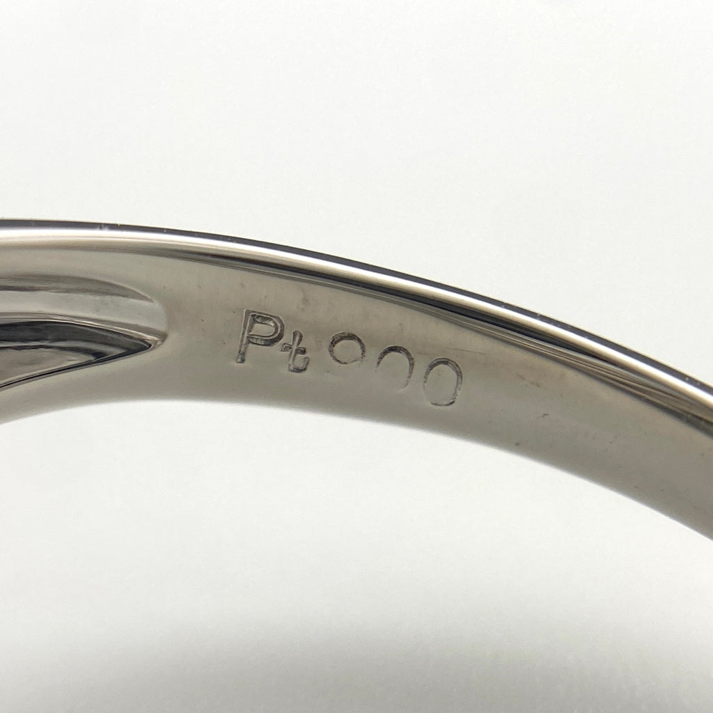 パール デザインリング プラチナ 指輪 メレダイヤ 真珠 リング 11号 Pt900 パール ダイヤモンド レディース 【中古】nbjwl