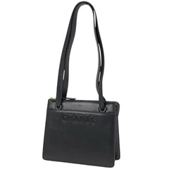 シャネル ロゴ ショルダーバッグ トートバッグ ショルダーバッグ レザー ブラック レディース 【中古】brbag