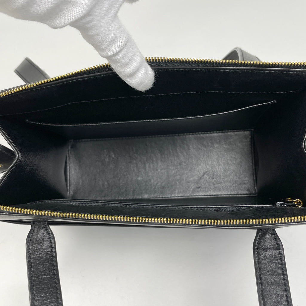 シャネル ロゴ ショルダーバッグ トートバッグ ショルダーバッグ レザー ブラック レディース 【中古】brbag