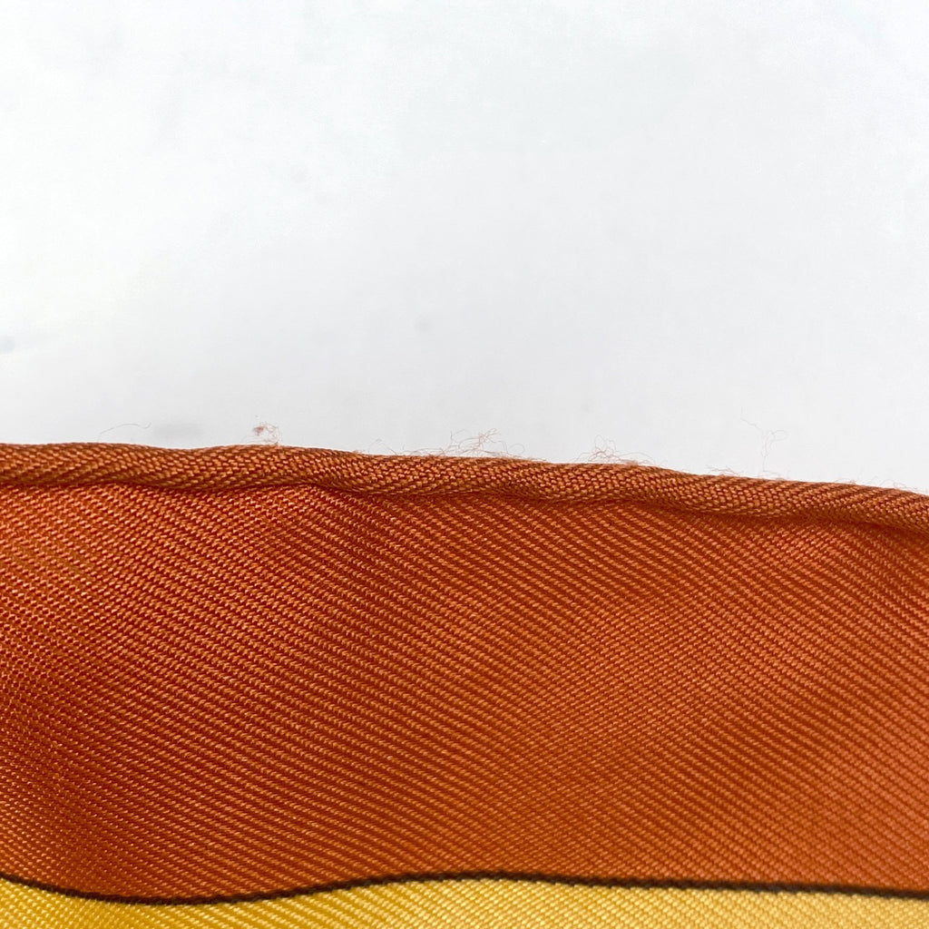 エルメス カレ 90 KOSMIMA 宇宙 スカーフ シルク オレンジ マルチカラー レディース 【中古】brbag