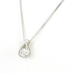 メレダイヤ デザインネックレス WG ホワイトゴールド ペンダント ネックレス K18 WG ダイヤモンド レディース 【中古】nbjwl