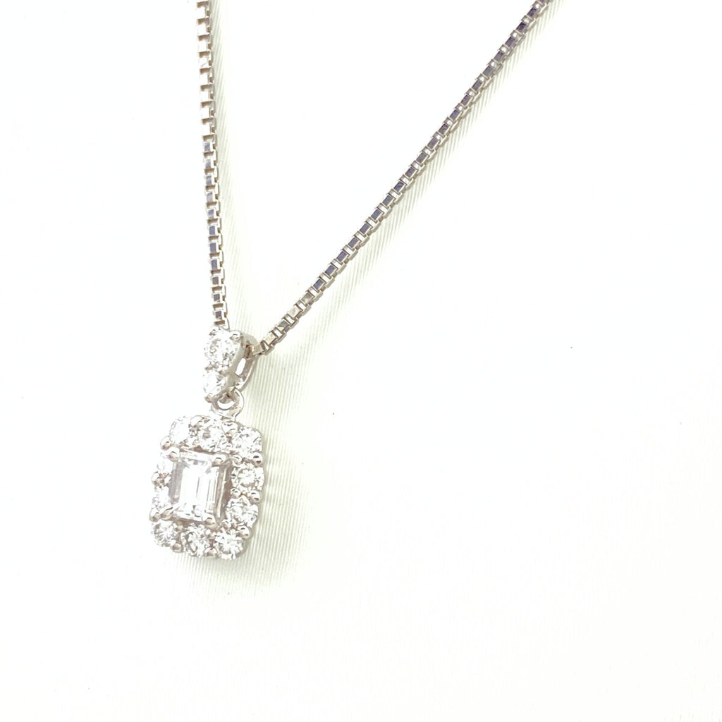 ダイヤモンド デザインネックレス プラチナ メレダイヤ プラチナ ネックレス Pt900 Pt850 ダイヤモンド レディース 【中古】nbjwl