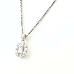 ダイヤモンド デザインネックレス プラチナ メレダイヤ プラチナ ネックレス Pt900 Pt850 ダイヤモンド レディース 【中古】nbjwl