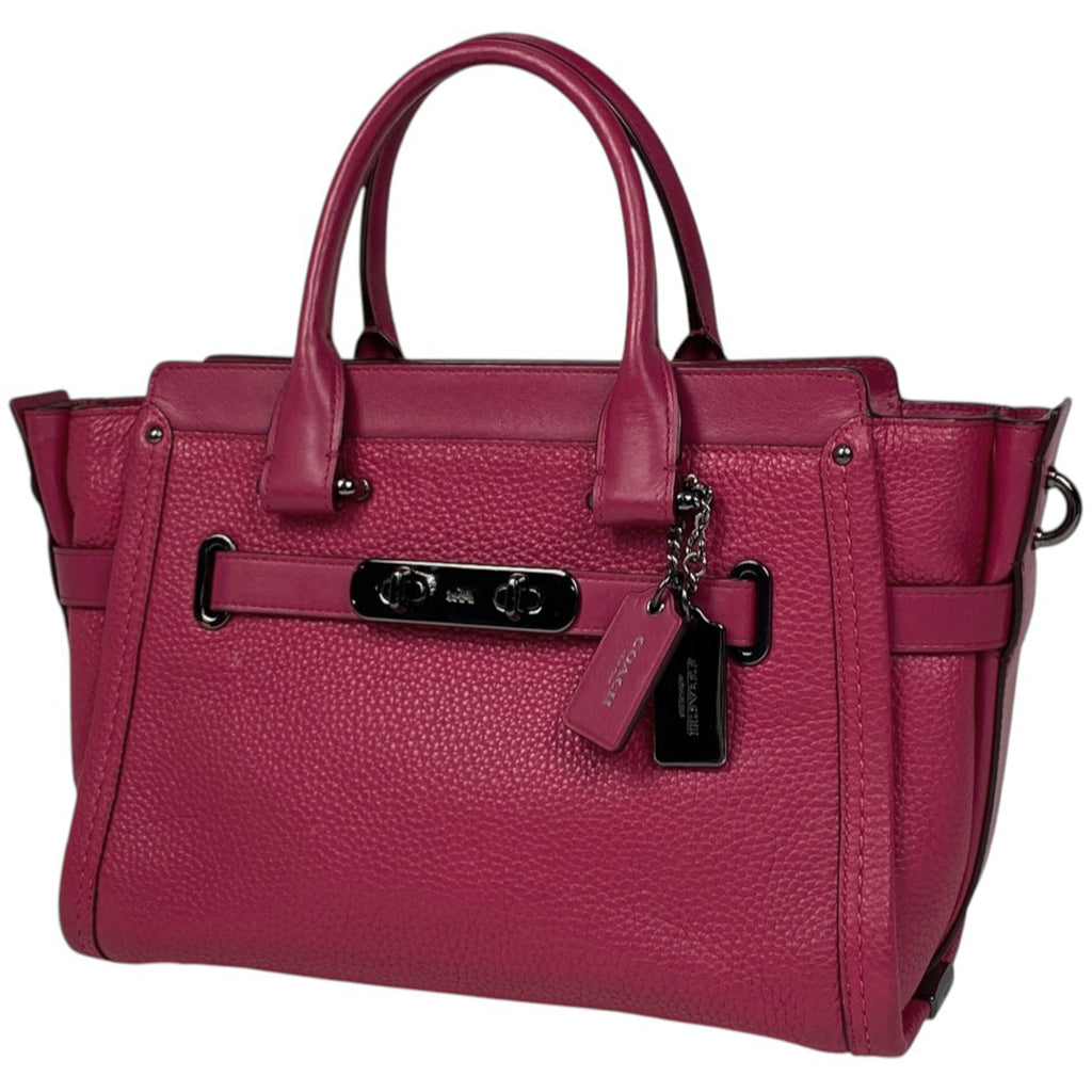 コーチ スワッガー 27 2WAY ショルダーバッグ ハンドバッグ レザー ピンク 34816 レディース 【中古】brbag