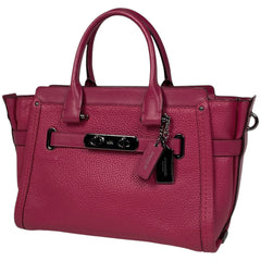 コーチ スワッガー 27 2WAY ショルダーバッグ ハンドバッグ レザー ピンク 34816 レディース 【中古】brbag