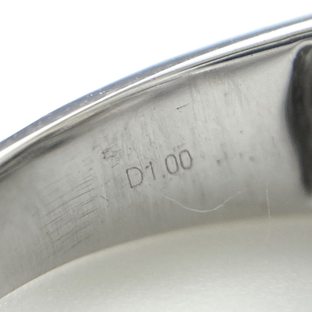 メレダイヤ デザインリング WG ホワイトゴールド 指輪 リング 9号 K18 WG ダイヤモンド レディース 【中古】nbjwl