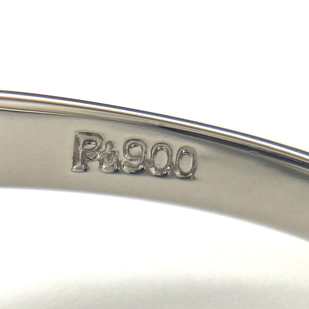 エメラルド デザインリング プラチナ 指輪 メレダイヤ リング 13.5号 Pt900 エメラルド ダイヤモンド レディース 【中古】nbjwl