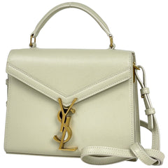 イヴ・サンローラン カサンドラ ミニ トップハンドルバッグ 2WAY ショルダーバッグ ハンドバッグ レザー ホワイト 623930 レディース 【中古】brbag