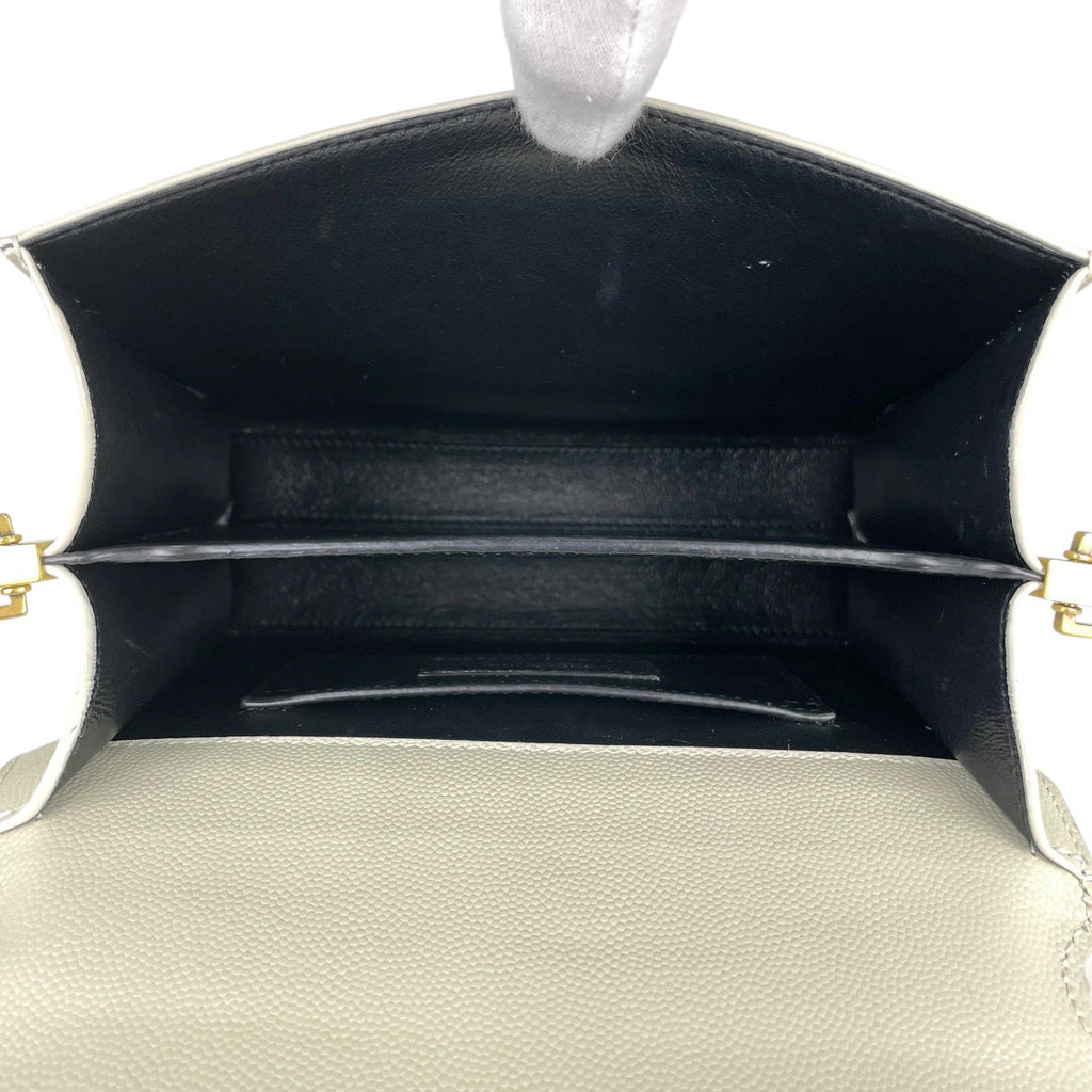 イヴ・サンローラン カサンドラ ミニ トップハンドルバッグ 2WAY ショルダーバッグ ハンドバッグ レザー ホワイト 623930 レディース 【中古】brbag