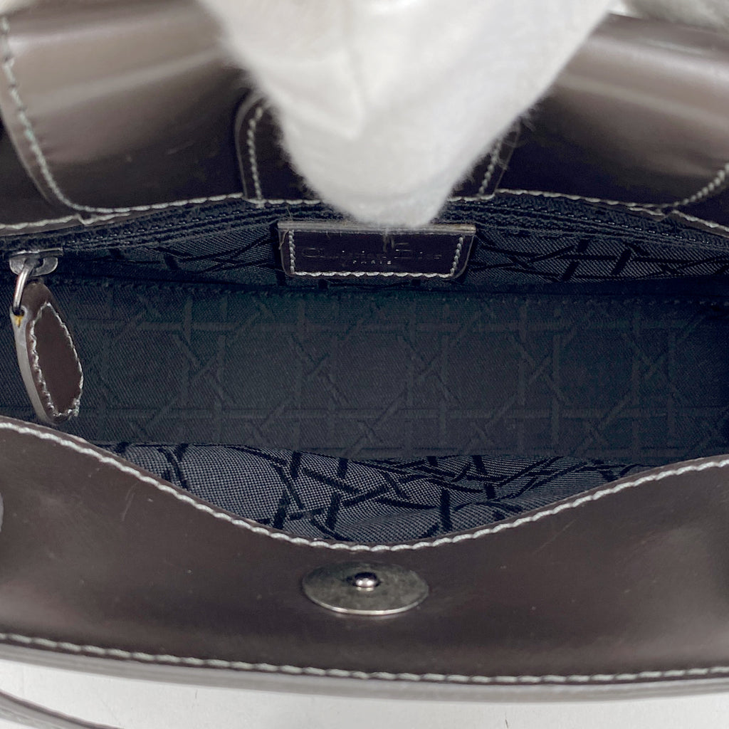 クリスチャンディオール マリスパール ハンドバッグ レザー グレー レディース 【中古】brbag