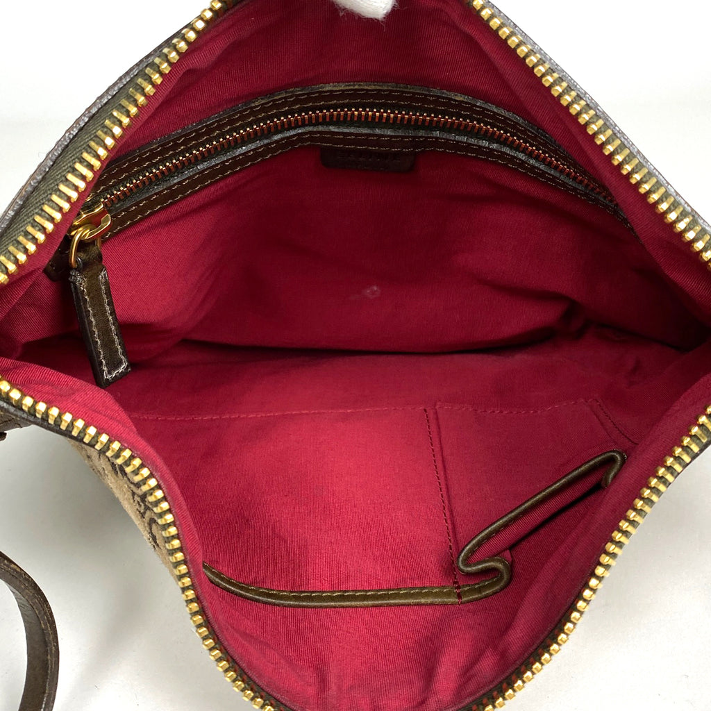 セリーヌ マカダム柄 ショルダーバッグ ファブリック ブラウン レディース 【中古】brbag