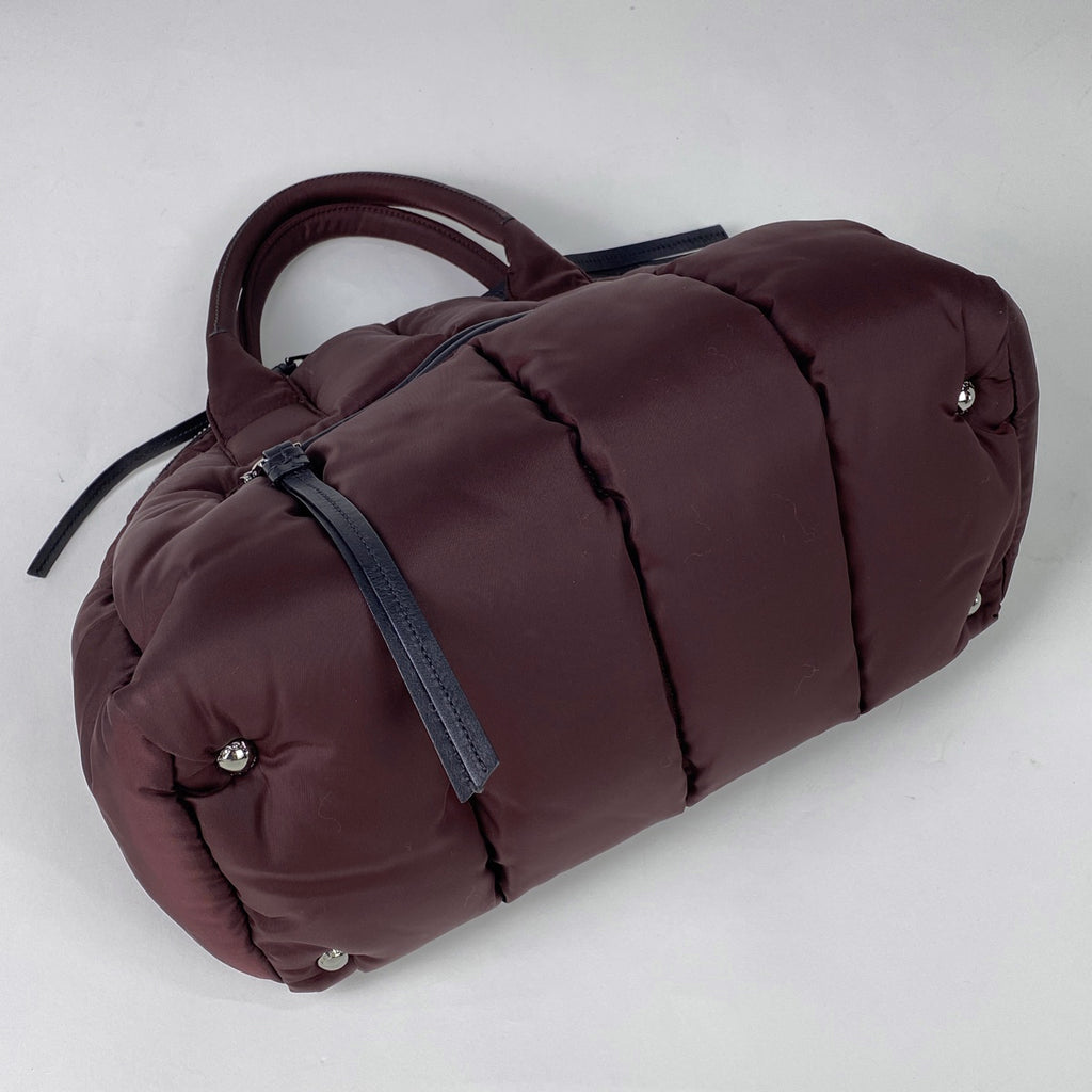 プラダ テスートボンバー ハンドバッグ 2WAY ショルダーバッグ ロゴプレート ハンドバッグ ナイロン パープル レディース 【中古】brbag