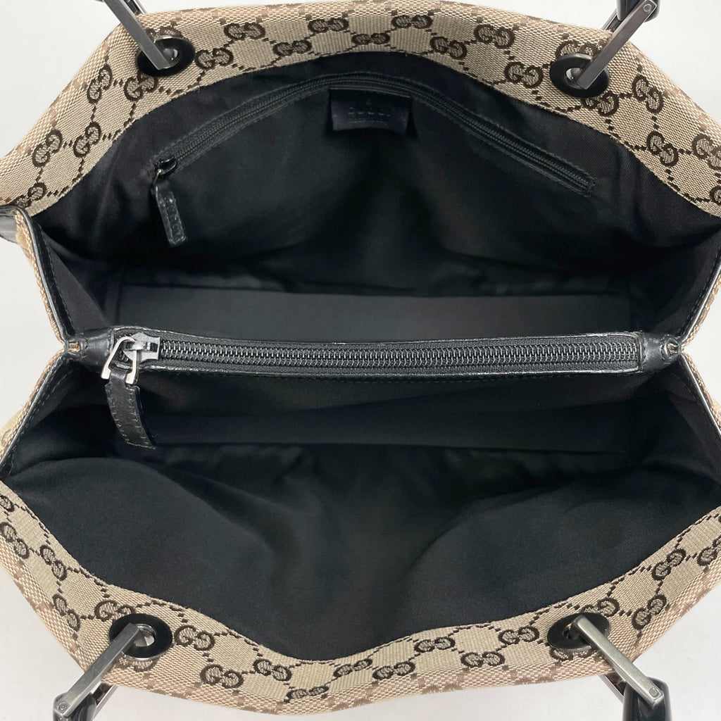 グッチ バンブー トートバッグ GG柄 ハンドバッグ トートバッグ GGキャンバス ブラウン 0021010 レディース 【中古】brbag