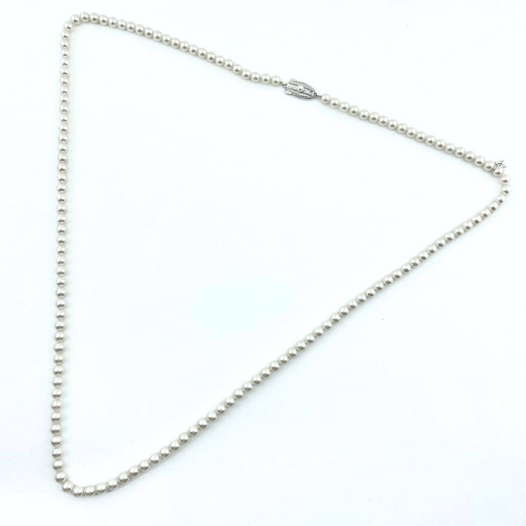 ミキモト パール デザインネックレス シルバー 真珠 SILVER ネックレス SV パール レディース 【中古】brjwl