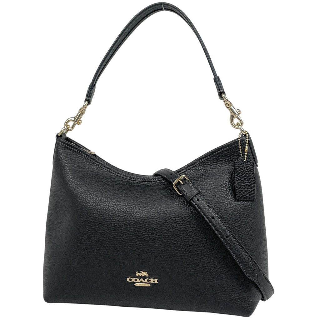 コーチ ローレル ショルダーバッグ 2WAY ハンドバッグ ロゴ ショルダーバッグ レザー ブラック CR148 レディース 【中古】brbag