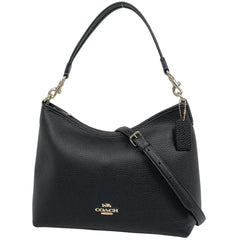 コーチ ローレル ショルダーバッグ 2WAY ハンドバッグ ロゴ ショルダーバッグ レザー ブラック CR148 レディース 【中古】brbag