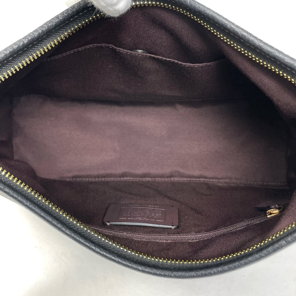 コーチ ローレル ショルダーバッグ 2WAY ハンドバッグ ロゴ ショルダーバッグ レザー ブラック CR148 レディース 【中古】brbag