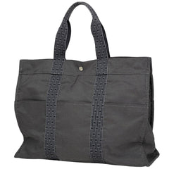 エルメス エールライン GM 肩掛け ハンドバッグ トートバッグ ナイロンキャンバス グレー レディース 【中古】brbag