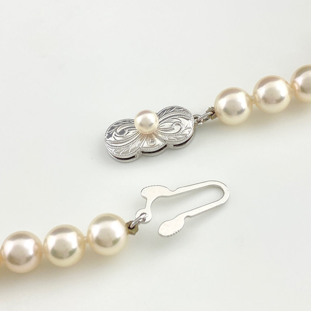 ミキモト パール デザインネックレス SILVER シルバー 真珠 ネックレス SV パール レディース 【中古】brjwl