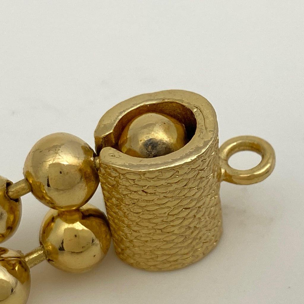 クリスチャンディオール ボールチェーン ブレスレット 2連 ブレスレット GP ゴールド レディース 【中古】bracc