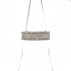 メレダイヤ デザインリング WG ホワイトゴールド 指輪 リング 12号 K18 WG ダイヤモンド レディース 【中古】nbjwl