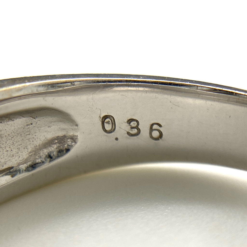 メレダイヤ デザインリング WG ホワイトゴールド 指輪 リング 12号 K18 WG ダイヤモンド レディース 【中古】nbjwl