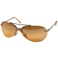 クリスチャンディオール ミニ アビエーター サングラス アイウェア リムレス サングラス メタル オレンジ レディース 【中古】brbag