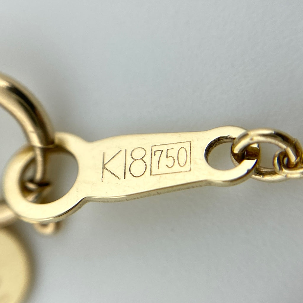 ダイヤモンド デザインネックレス YG イエローゴールド ペンダント ネックレス K18 750 ダイヤモンド レディース 【中古】nbjwl