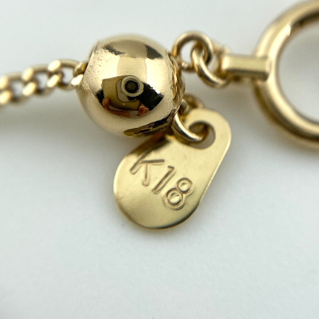 ダイヤモンド デザインネックレス YG イエローゴールド ペンダント ネックレス K18 750 ダイヤモンド レディース 【中古】nbjwl