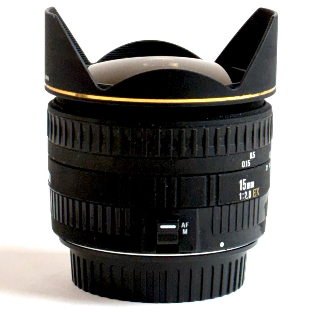 シグマ SIGMA 15mm F2.8EX DG DIAGONAL FISHEYE (キヤノン EF用) 一眼カメラ用レンズ（オートフォーカス） 【中古】cambb