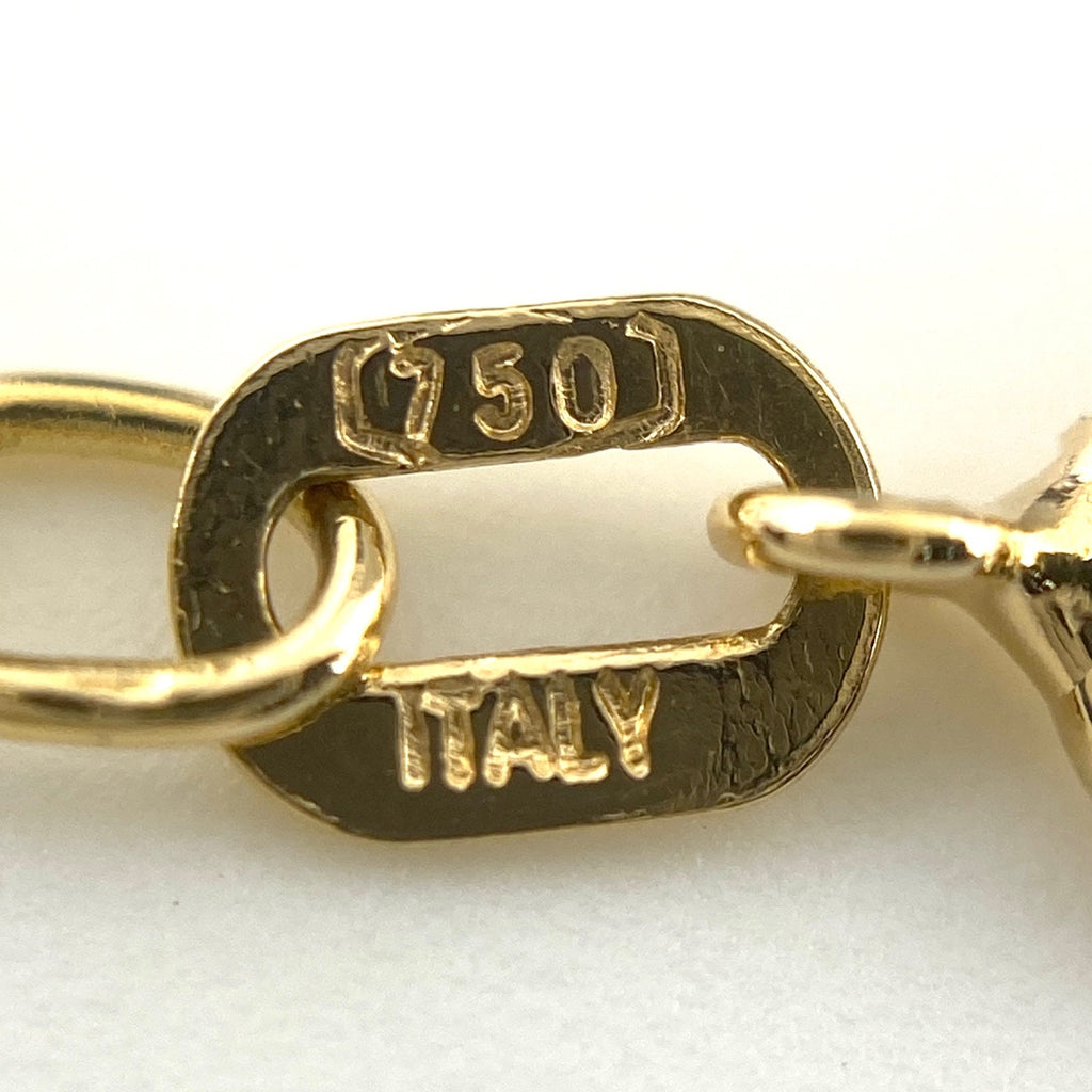 ダイヤモンド デザインネックレス YG イエローゴールド ペンダント ネックレス K18 750 ダイヤモンド レディース 【中古】nbjwl