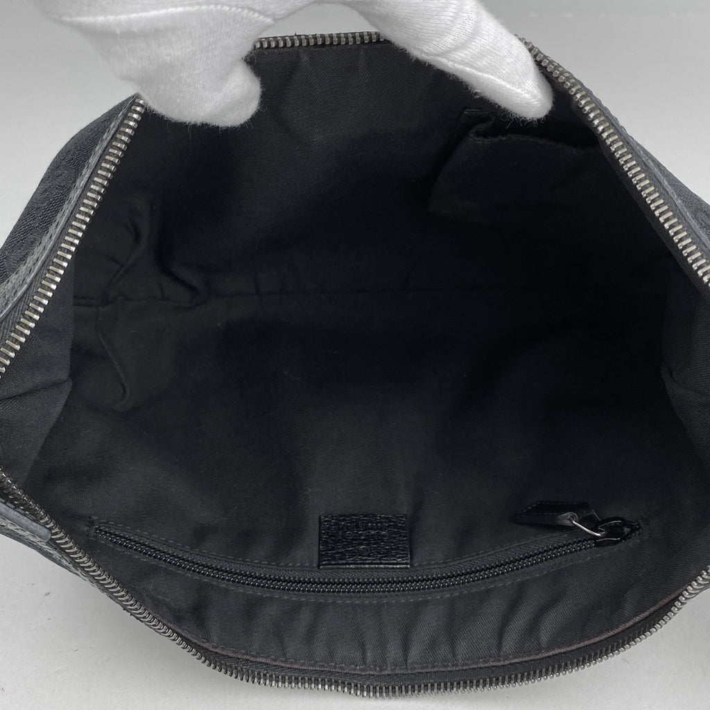 グッチ GG柄 ショルダーバッグ GGキャンバス ブラック 181092 レディース 【中古】brbag