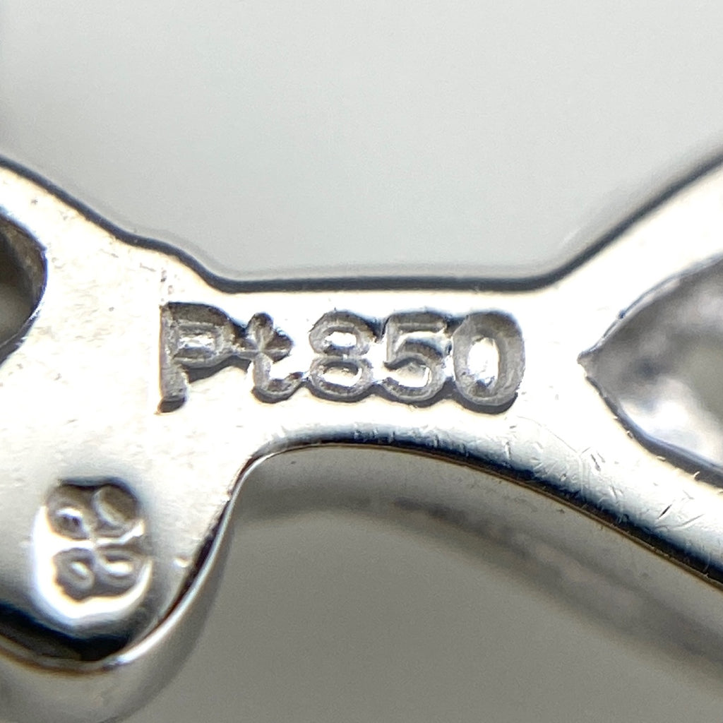 サファイア デザインネックレス プラチナ ペンダント メレダイヤ ネックレス Pt850 サファイア ダイヤモンド レディース 【中古】nbjwl