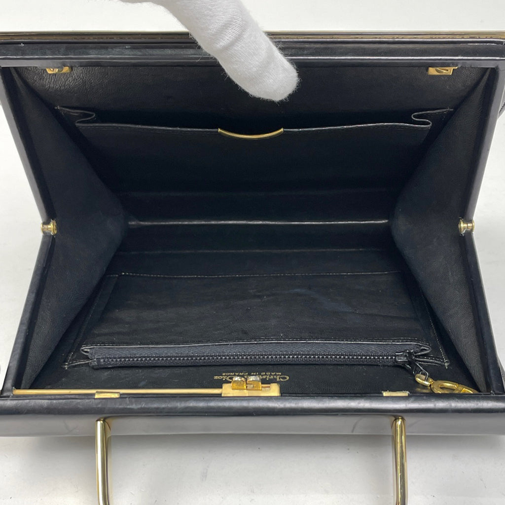 クリスチャンディオール デザイン ハンドバッグ 手提げ ハンドバッグ レザー ブラック レディース 【中古】brbag