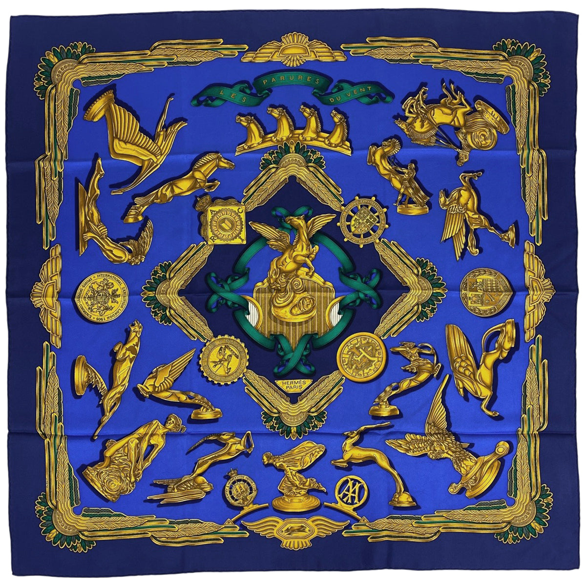 バイセル公式】エルメス カレ 90 LES PARURES DU VENT 風の装い