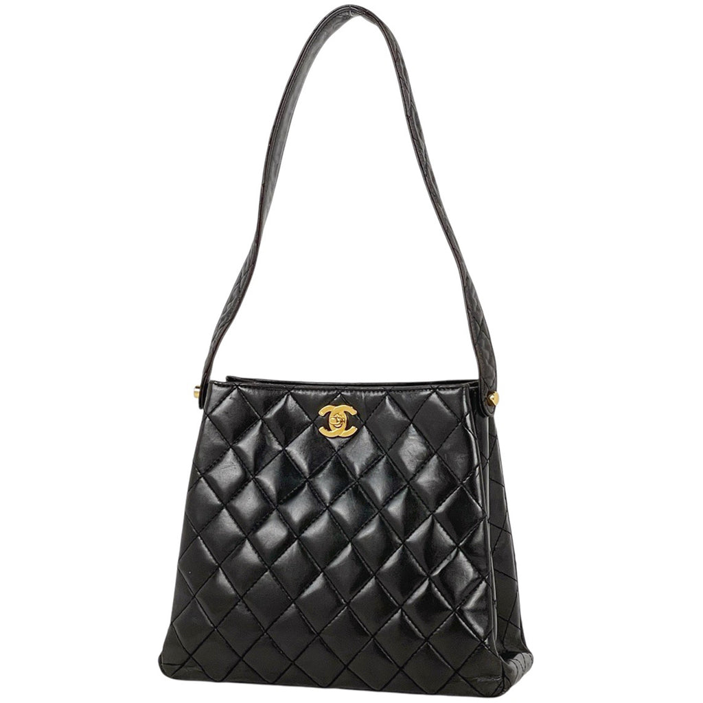 シャネル ココマーク ショルダーバッグ マトラッセ ショルダーバッグ レザー ブラック レディース 【中古】brbag