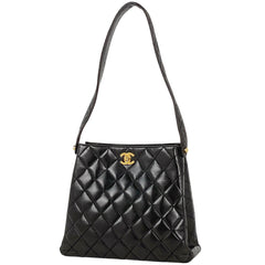 シャネル ココマーク ショルダーバッグ マトラッセ ショルダーバッグ レザー ブラック レディース 【中古】brbag