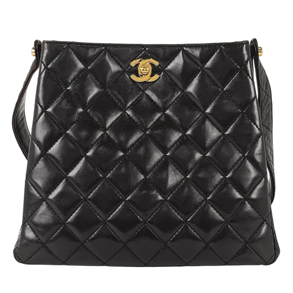 シャネル ココマーク ショルダーバッグ マトラッセ ショルダーバッグ レザー ブラック レディース 【中古】brbag