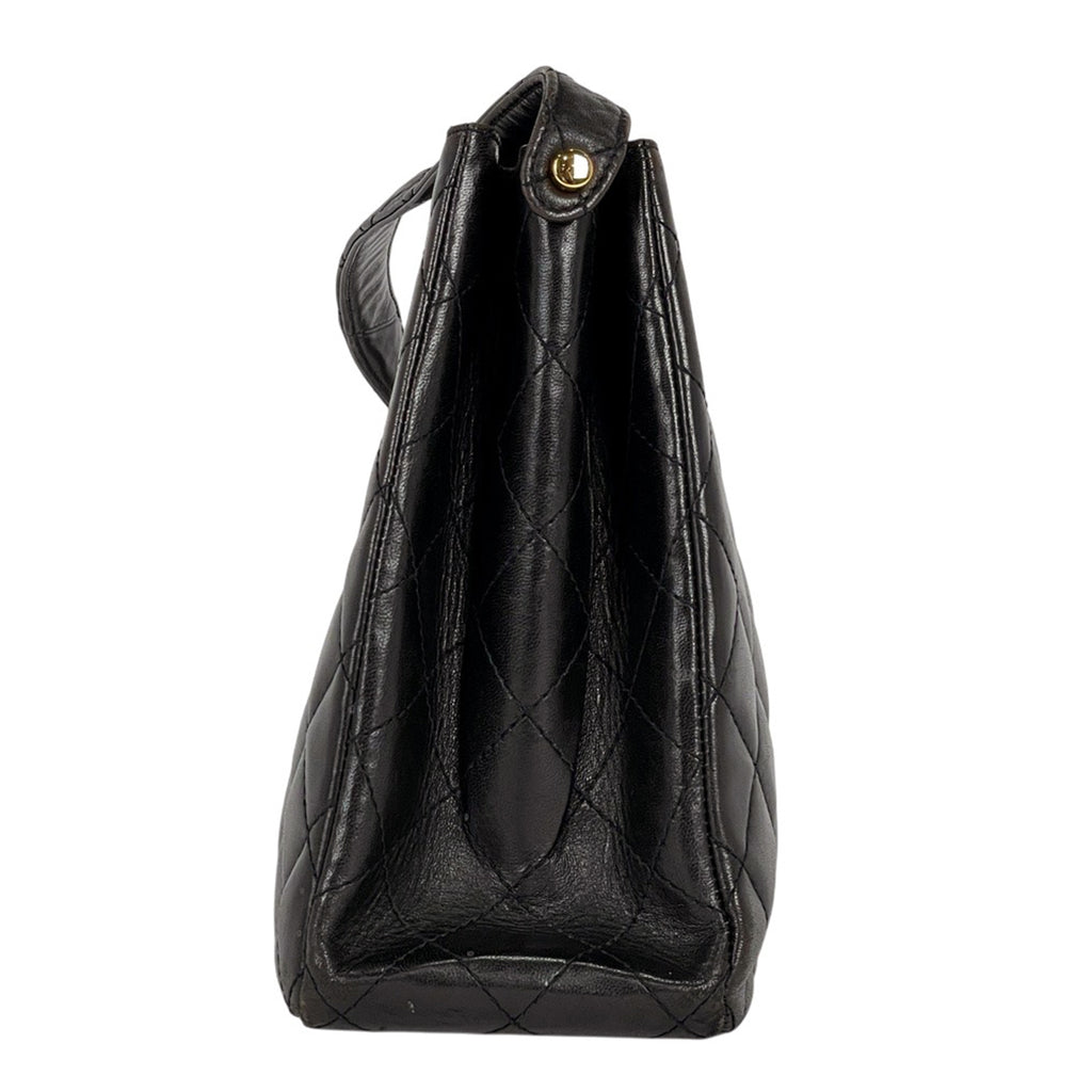 シャネル ココマーク ショルダーバッグ マトラッセ ショルダーバッグ レザー ブラック レディース 【中古】brbag