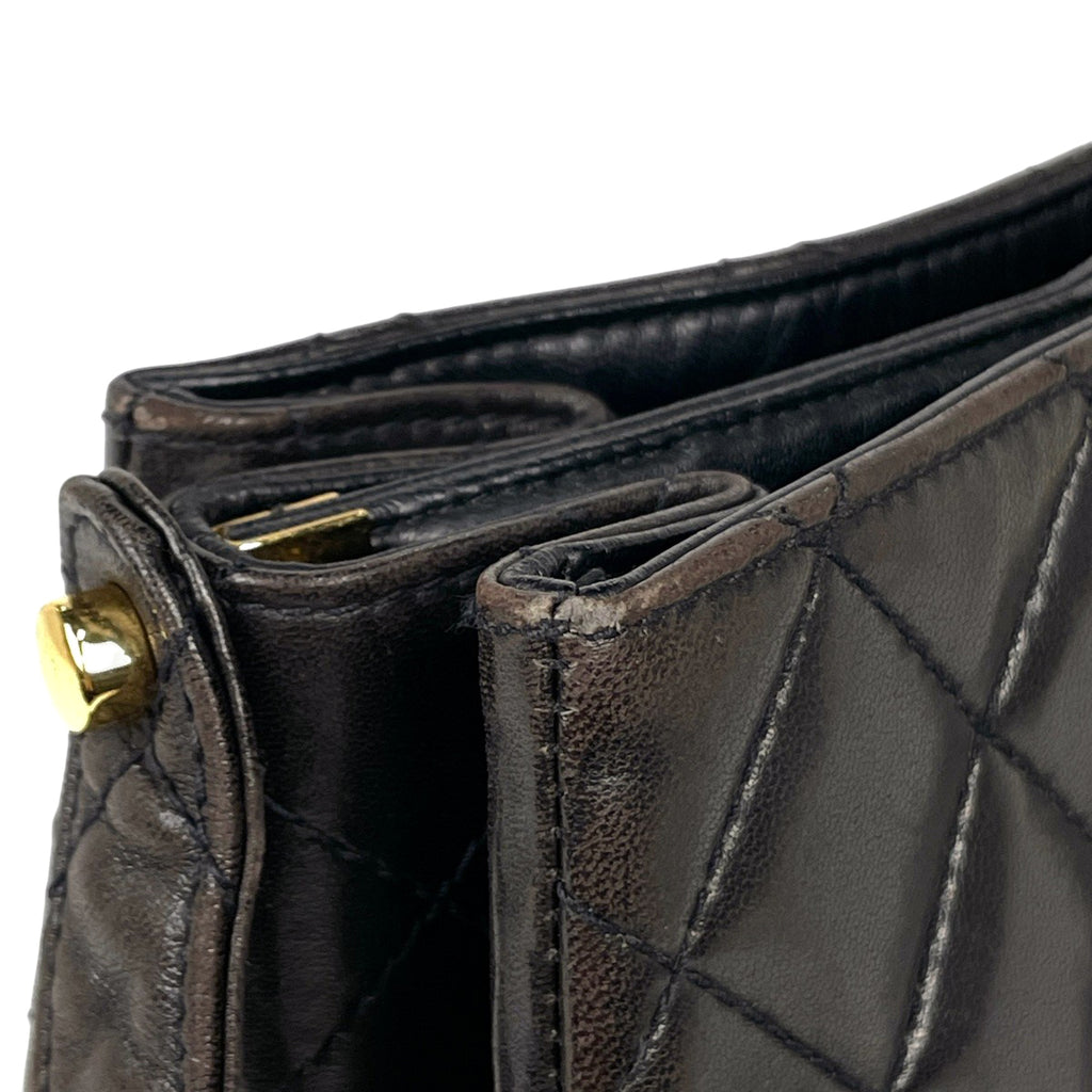 シャネル ココマーク ショルダーバッグ マトラッセ ショルダーバッグ レザー ブラック レディース 【中古】brbag