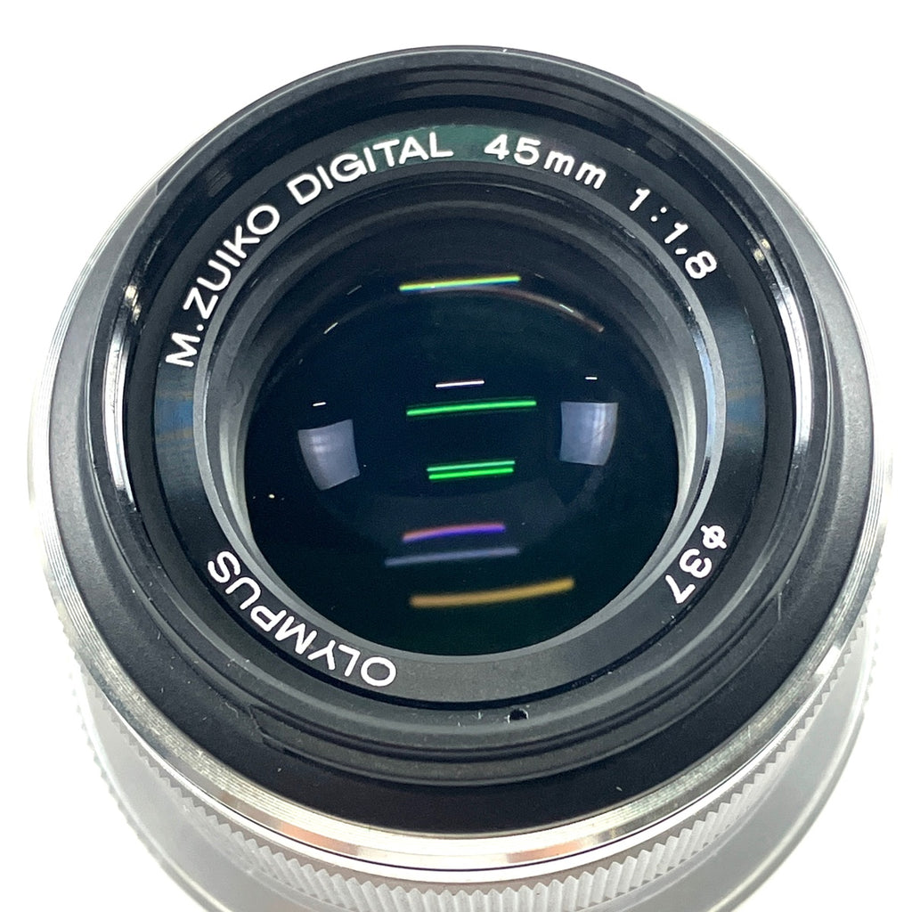 オリンパス OLYMPUS M.ZUIKO DIGITAL 45mm F1.8 シルバー 一眼カメラ用レンズ（オートフォーカス） 【中古】cambb