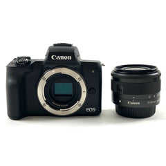 キヤノン Canon EOS Kiss M EF-M 15-45 IS STM レンズキット ブラック デジタル ミラーレス 一眼カメラ 【中古】cambb