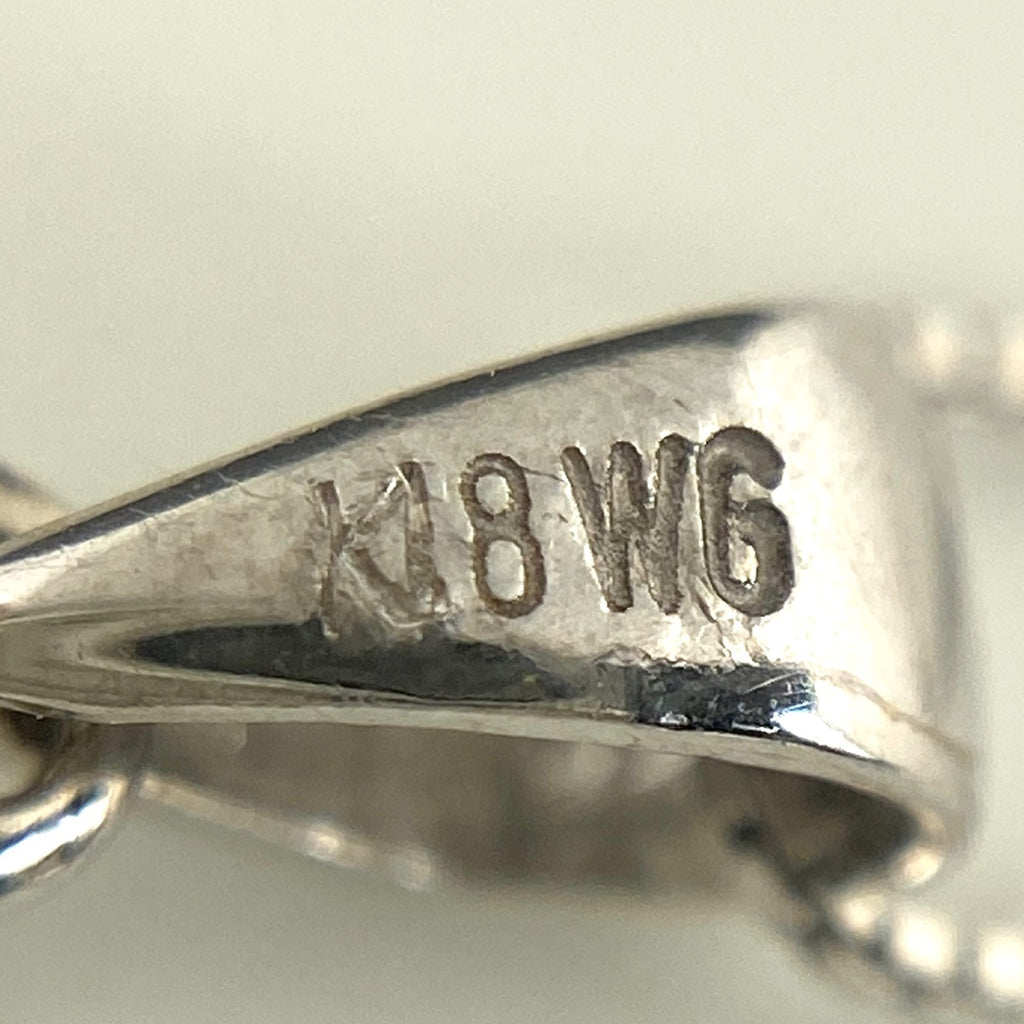 メレダイヤ デザインネックレス WG ホワイトゴールド ペンダント ネックレス WG ダイヤモンド レディース 【中古】nbjwl