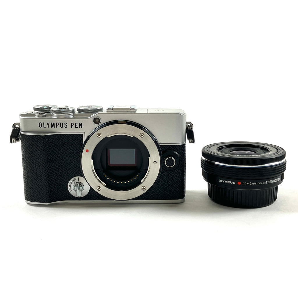オリンパス OLYMPUS PEN E-P7 14-42mm EZレンズキット シルバー デジタル ミラーレス 一眼カメラ 【中古】cambb