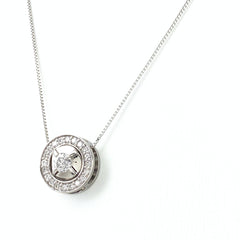メレダイヤ デザインネックレス プラチナ ペンダント ネックレス Pt900 Pt850 ダイヤモンド レディース 【中古】nbjwl