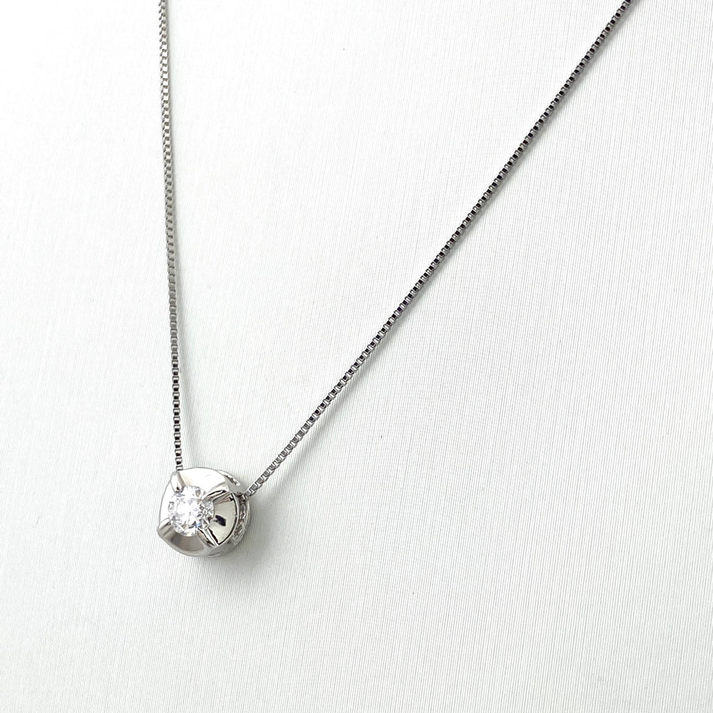 メレダイヤ デザインネックレス プラチナ ペンダント ネックレス Pt900 Pt850 ダイヤモンド レディース 【中古】nbjwl