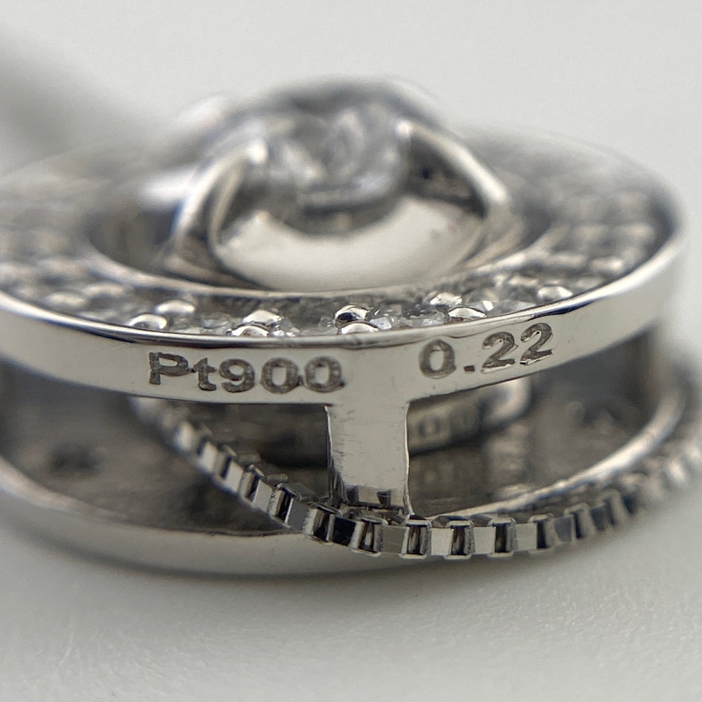 メレダイヤ デザインネックレス プラチナ ペンダント ネックレス Pt900 Pt850 ダイヤモンド レディース 【中古】nbjwl